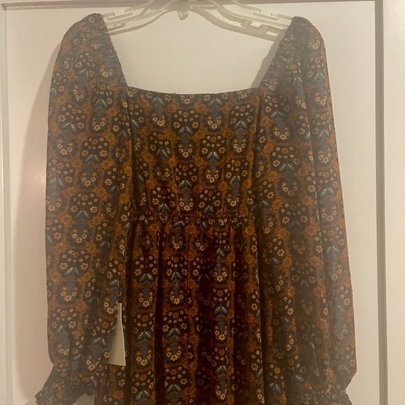 Small bohme Brown Floral Bohemian Maxi Dress (NEVER WORN) - Picture 6 of 7